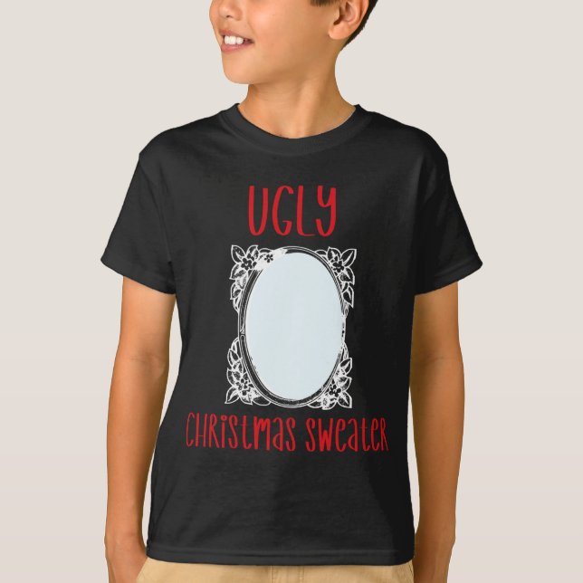 Funny hässlich Weihnachtssüßer mit Mirror Men Wome T-Shirt (Vorderseite)