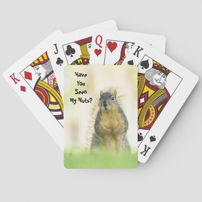 Funny, hast du gesehen, wie mein Nacken-Eichhörnch Spielkarten (Rückseite)