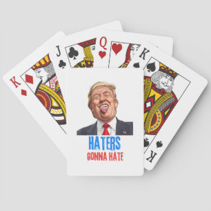 Funny Haters werden Zitat hassen, lustiges Sprichw Spielkarten