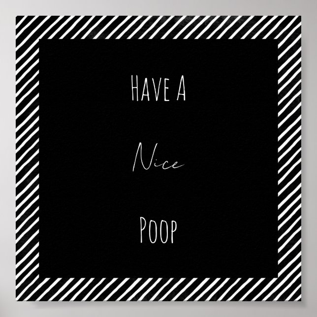 Funny Have A Nice Poop Bathroom Poster (Vorne)