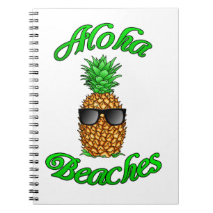 Funny Hawaiian Ananas Aloha Strände Notizblock