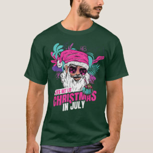 Funny Hawaiian Santa Lasse Lit Frohe Weihnachten T-Shirt