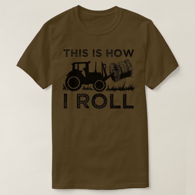 Funny Hay Bale Wie ich ein Geschenk Coolen Bauer T T-Shirt (Design vorne)