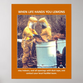 Funny Hazmat Biogefährdung Sicherheitshinweise Poster