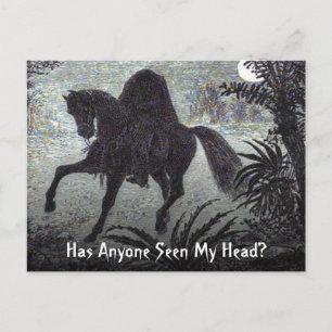 Funny Headless Horseman Has Anyone Seen My Head Postkarte