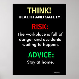 Funny Health and Safety Office Sign and Poster
