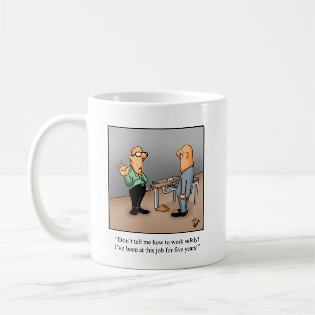 Funny Health Safety Spaß Tasse (Links)