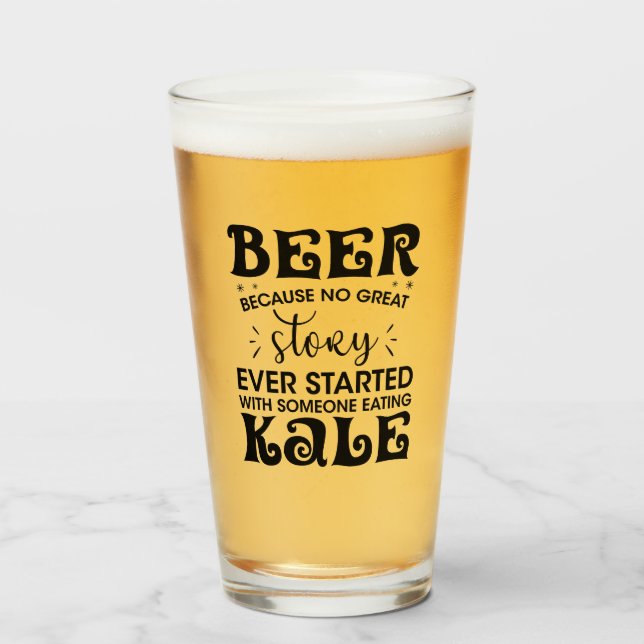 Funny Healthary Ber versus Green Kale Spaß Glas (Vorne (Gefüllt))