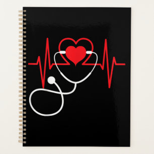 Funny Heart Beats Krankenpflege Medizin Planer