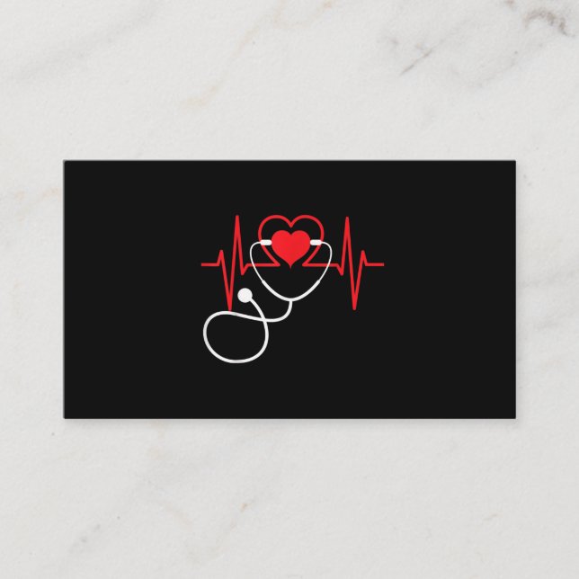 Funny Heart Beats Krankenpflege Medizin Visitenkarte (Vorderseite)