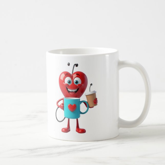 Funny Heart Coffee Mug Kaffeetasse (Rechts)