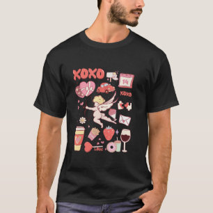 Funny Heart Cupid Liebe Lucca XOXO Wine Happy Vale T-Shirt
