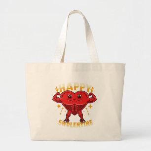 Funny Heart Gym Workout Valentine Geschenk Jumbo Stoffbeutel