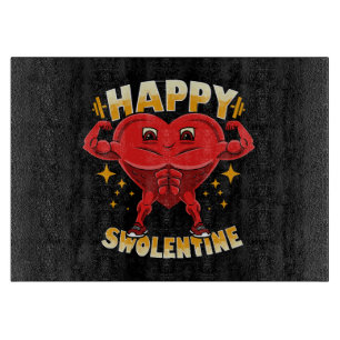Funny Heart Gym Workout Valentine Geschenk Schneidebrett
