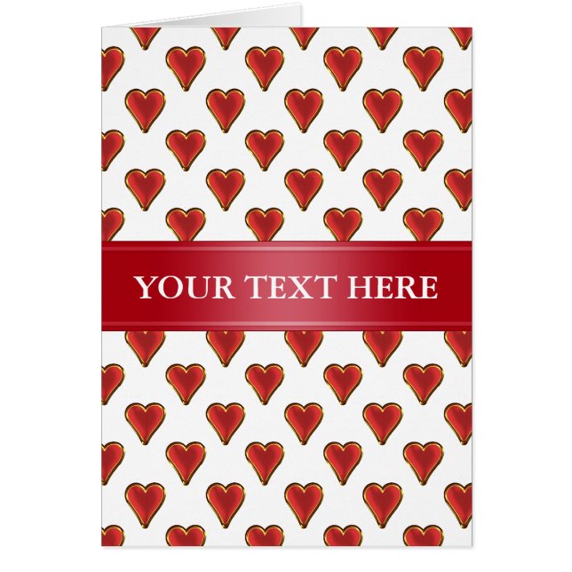 Funny Heart Motif or rouge + votre backgr. & texte (Devant)