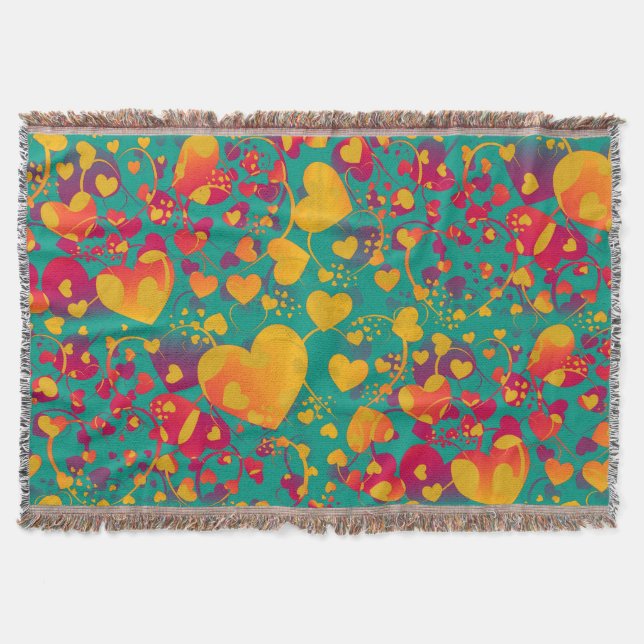 Funny Heart Muster IX + Ihre Idee Decke (Vorderseite)