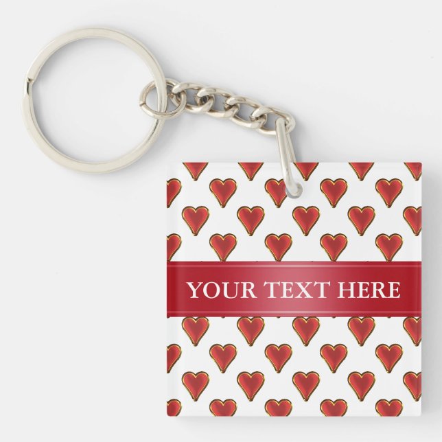 Funny Heart Pattern gold red + your backgr. & (Devant)