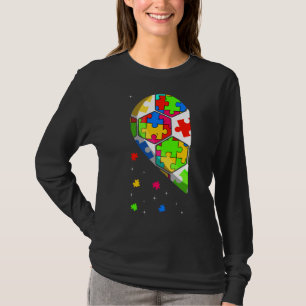 Funny Heart Soccer Autism Awareness Support Liebe  T-Shirt