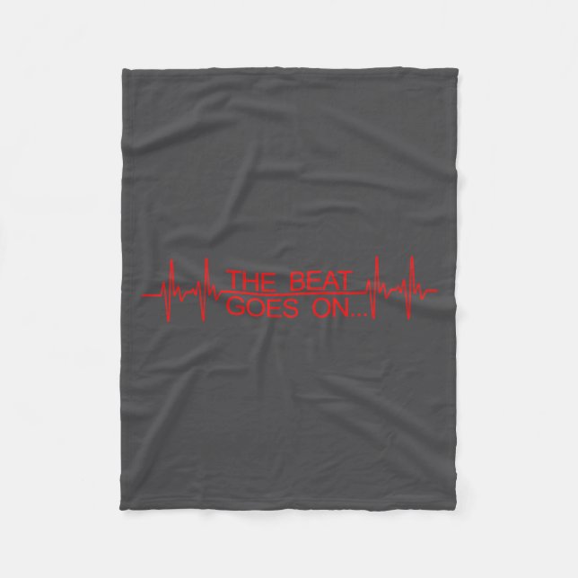 Funny Heart Transplant Art Men Women Heart Attack  Fleecedecke (Vorderseite)