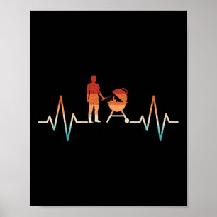 Funny Heartbeat Grillen Grill Grill Grill Lover Gr Poster
