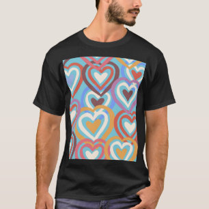 Funny Hearts: Nahtlose Textur Muster. T-Shirt