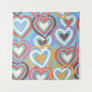 Funny Hearts: Nahtlose Textur Muster. Wandteppich