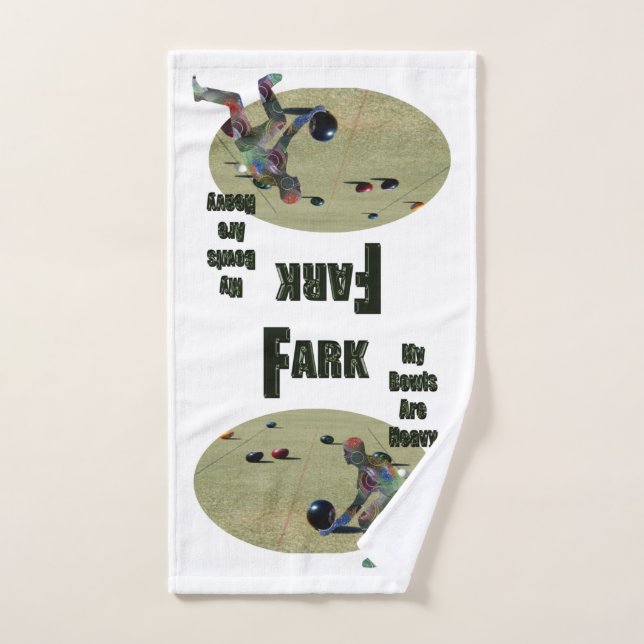 Funny Heavy Lawn Bowles Design, Handtuch (Handtuch)