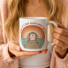 Funny Hedgehog Coffee Morning Slogan Mug Kaffeetasse