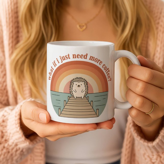 Funny Hedgehog Coffee Morning Slogan Mug Kaffeetasse (Von Creator hochgeladen)
