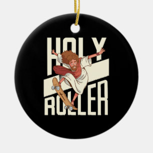 Funny Heiliger Roller Skateboard Jesus Keramik Ornament