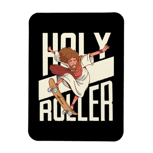 Funny Heiliger Roller Skateboard Jesus Magnet (Vertikal)