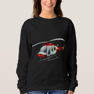 Funny Helicopter Lover Xmas Weihnachtsmannmütze He Sweatshirt