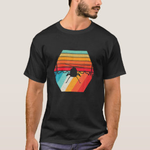 Funny Helicopter Pilot Heartbeat Retro Vintage T-Shirt