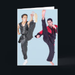 FUNNY HELLO MARTIAL ARTS KARATE GREETCARD FEIERTAGSKARTE<br><div class="desc">HELLO "HI YA!" KARATE CARD</div>