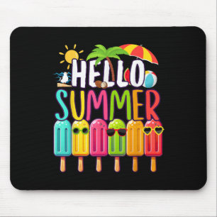 Funny Hello Summer Vacacation Popsicle Ice Lolly I Mousepad