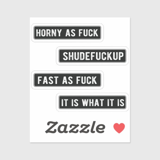 Funny Helmet Stickers Packs (schwarz) Aufkleber (Blatt)