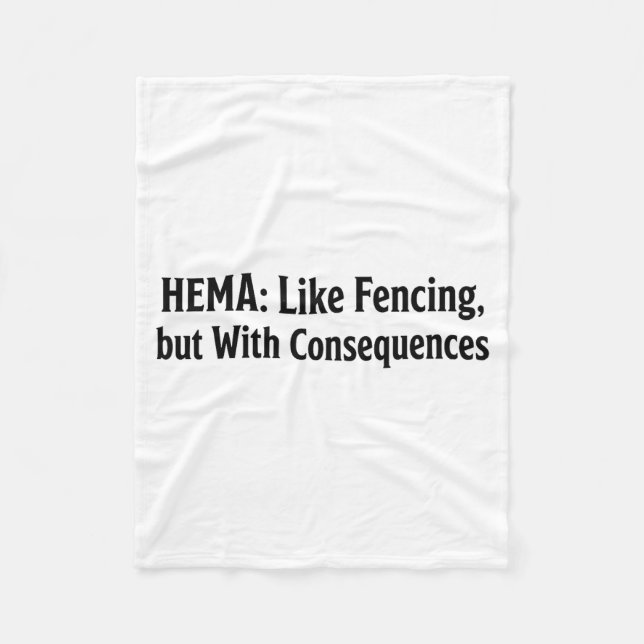 Funny Hema Shirt - Like Fencing But With Consequen Fleecedecke (Vorderseite)