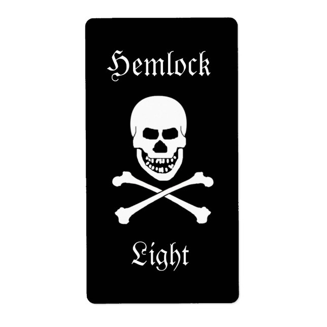 Funny Hemlock Gift Schädelkrebse Bier oder Wein (Vorne)