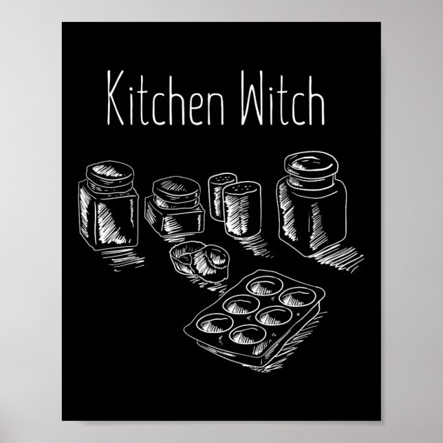 Funny Herbalist Kitchen Hexenkochen Ch Poster (Vorne)