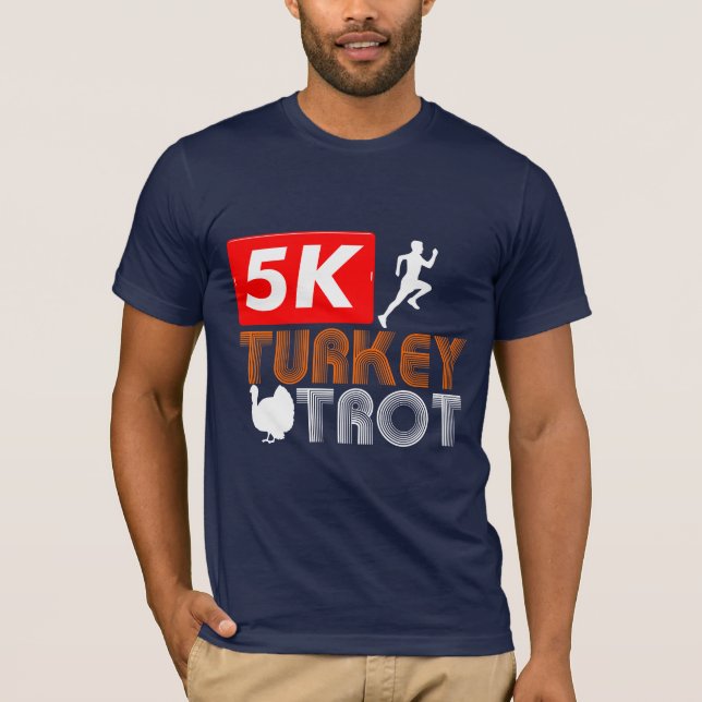 Funny Herbst Erntedank Türkei Trot Fall T-Shirt (Vorderseite)