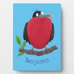 Funny herrlicher Fregatte Vogel Cartoon Fotoplatte