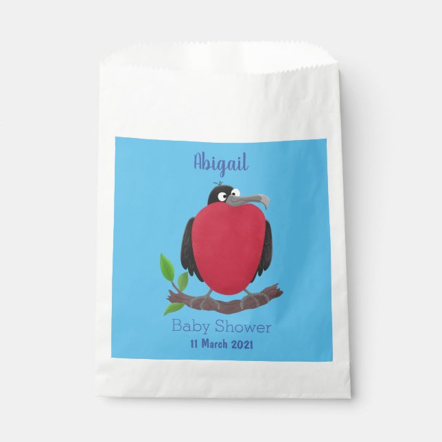 Funny herrlicher Fregatte Vogel Cartoon Geschenktütchen (Vorderseite)