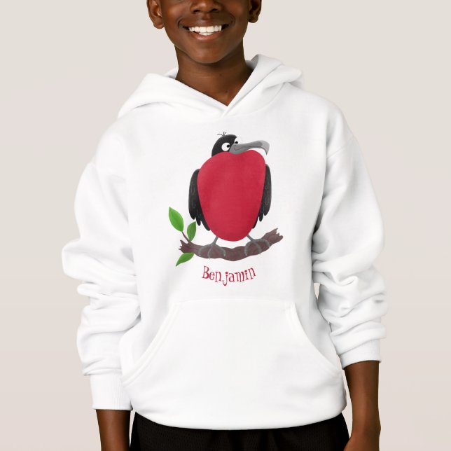 Funny herrlicher Fregatte Vogel Cartoon Hoodie (Vorderseite)