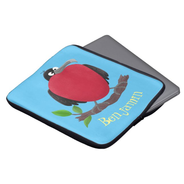 Funny herrlicher Fregatte Vogel Cartoon Laptopschutzhülle (Vorne Oben)