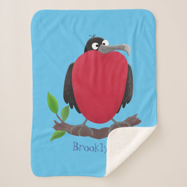 Funny herrlicher Fregatte Vogel Cartoon Sherpadecke (Vorderseite)
