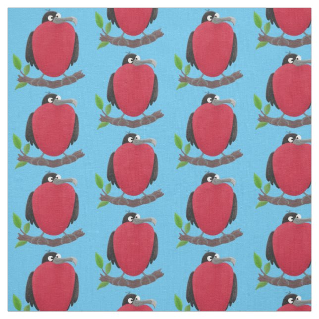 Funny herrlicher Fregatte Vogel Cartoon Stoff (Muster)