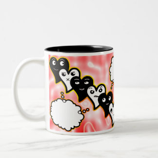 Funny herzes Set Zweifarbige Tasse