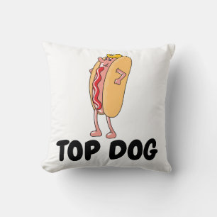 FUNNY HET DOG, TOP DOG PILLOWS KISSEN