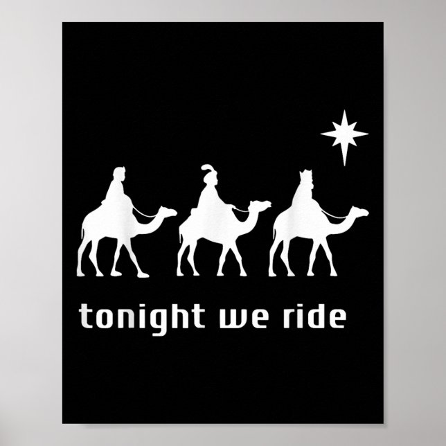 Funny Heute Abend Wir reiten Tee Shirt - Uni - Sch Poster (Vorne)