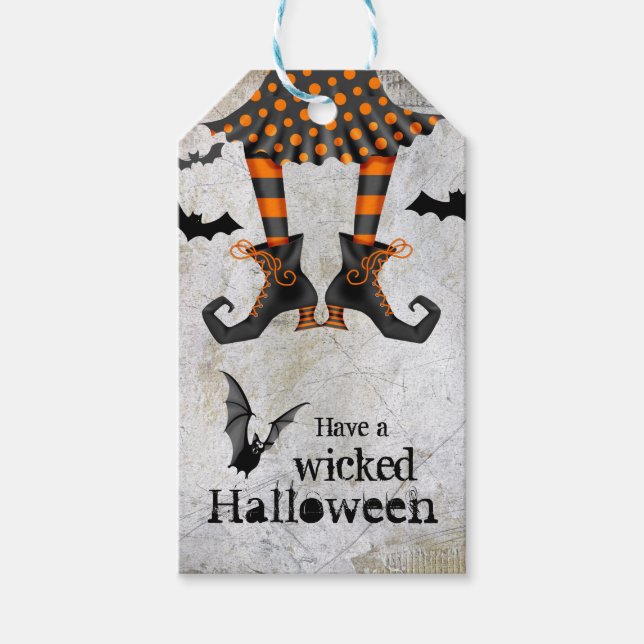 Funny Hexen Legs Wicked Halloween Geschenkanhänger (Vorderseite)